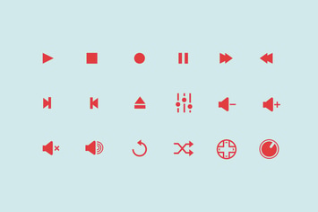 18 Audio Control Icons