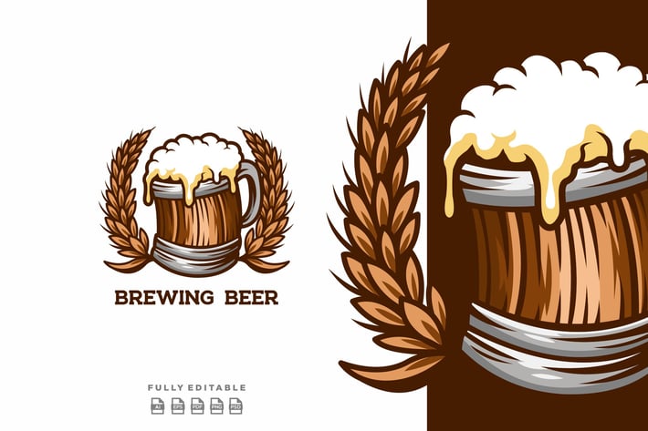 Beer Badge and Emblem Logo