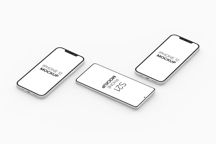 S21 Phone & iPhone 12 Mockup