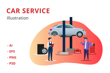 Car Service Illustration