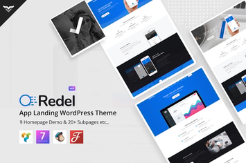 Redel - Responsive App Landing WordPress Theme