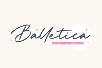 Balletica - Handwritten Script Logo Font