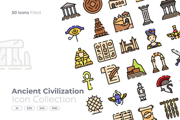 Acient Civilization Filled Icon