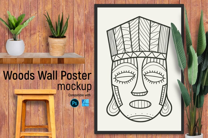 Woods Wall Poster Mockup