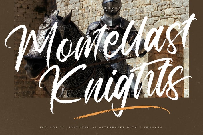 Montellast Knights Modern Handbrush Font