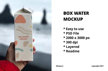 Box Water Mockup