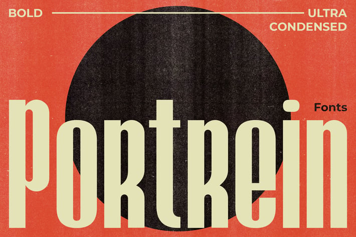 Portrein - Bold Ultra Condensed Fonts