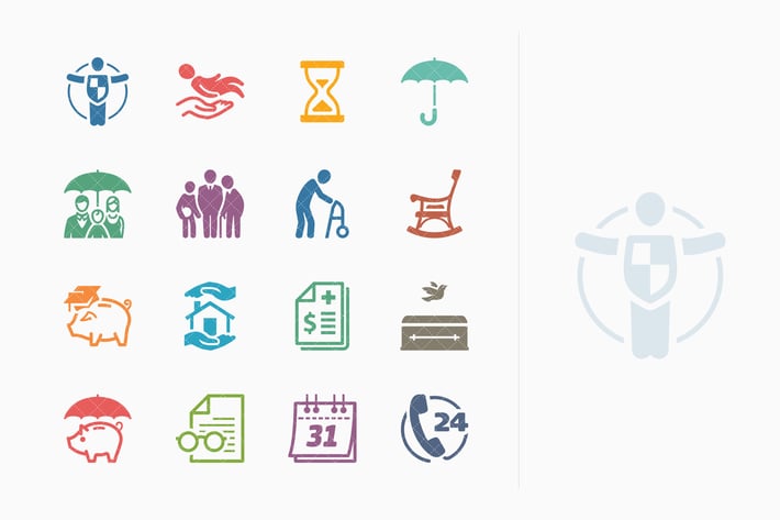 Life Insurance Icons - Colored Series