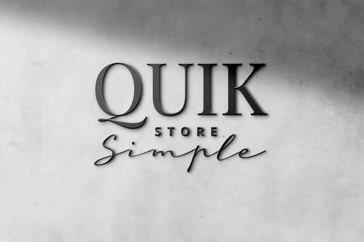 Quik Emboss Logo Mockup