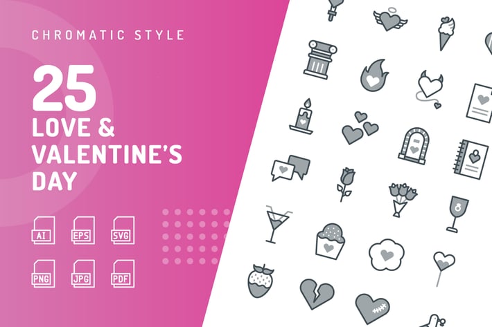 Love & Valentine's Day Chromatic Icons