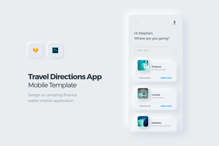 Travel & Booking Mobile App UI Kit Template 1