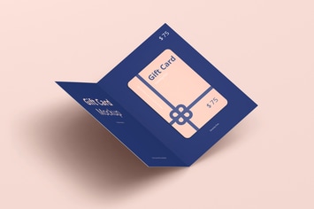Gift Card Mockup Folded