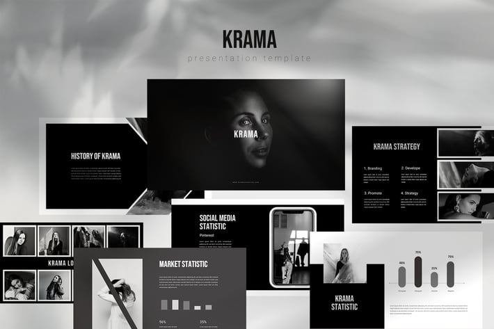 Krama - BW Photography Keynote Template 