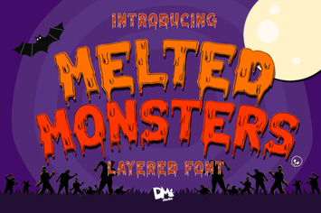 Melted Monster - Halloween Pack Layered Font 