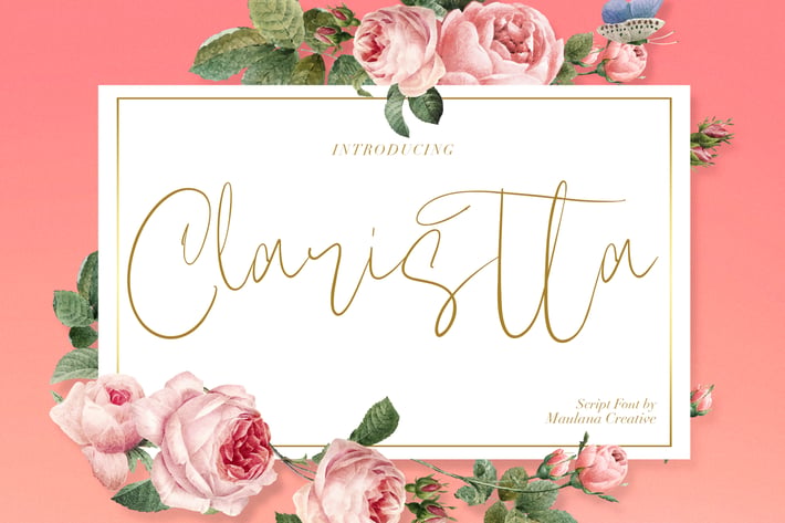 Claristta - Handwritten Brush Font