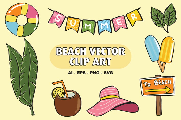 Beach Vector Clip Art