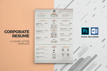 Corporate Resume & Cover Letter Template