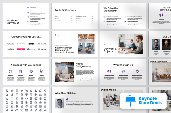 Minimal Agency Pitch and Company Profile Keynote