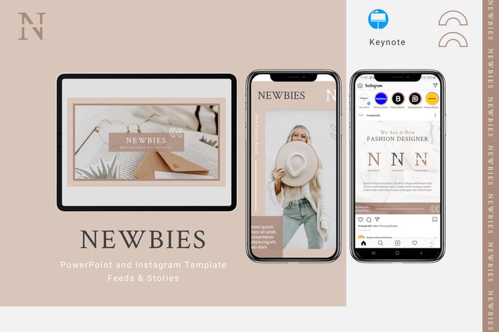 Newbies - Keynote & Instagram Template