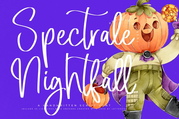Spectrale Nightfall Handwritten Script Font