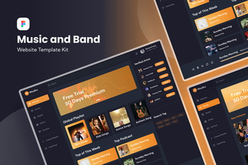 Music & Band Dashboard Template