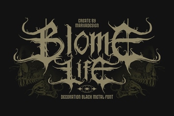 Blome Life - Black Metal Font