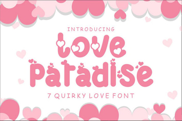 Love Paradise - 7 Quirky Love Font