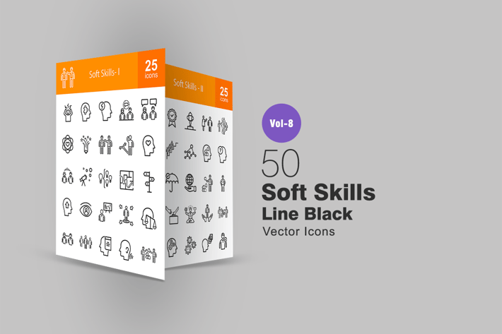50 Soft Skills Line Icons