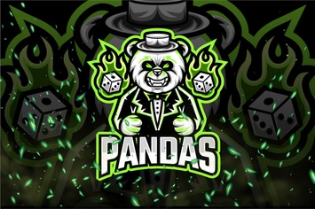 Panda E-Sport and Sport Logo Template