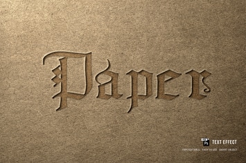 Craft Paper Cutout Text Effect