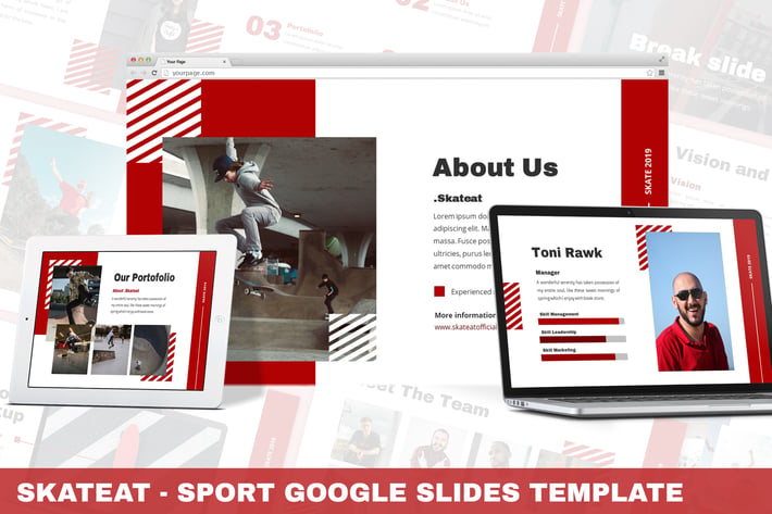 Skateat - Sport Google Slides Template