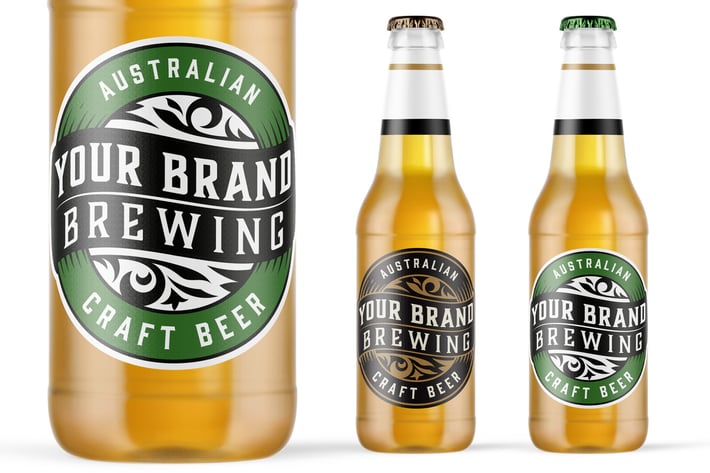 Vintage-Style Beer Label Layout