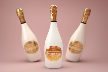 Luxury Champagne Bottle Mock-Up