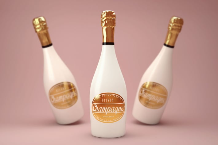 Luxury Champagne Bottle Mock-Up