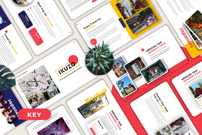 Ikuzo -Travel Japanese Keynote Templates