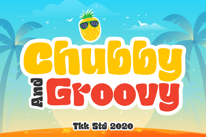 Chubby and Groovy - Kids retro font