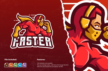 The Heroine Mascot Logo Template