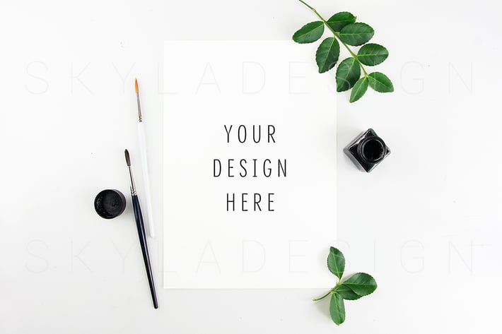 Feminine artist mockup styled stock