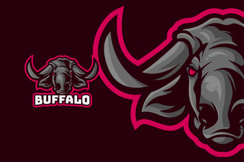 BUFFALO MASCOT LOGO TEMPLATE