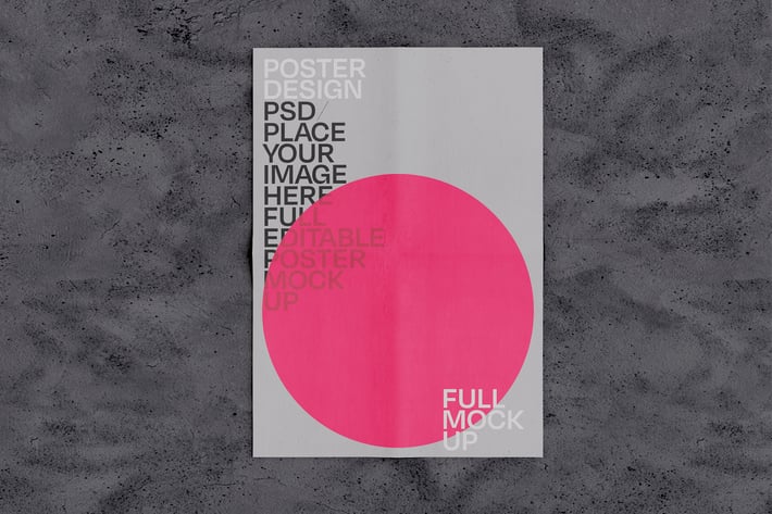 Crumpled Poster Mockup