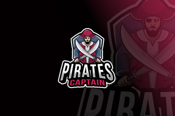 Pirates Captain Logo Template