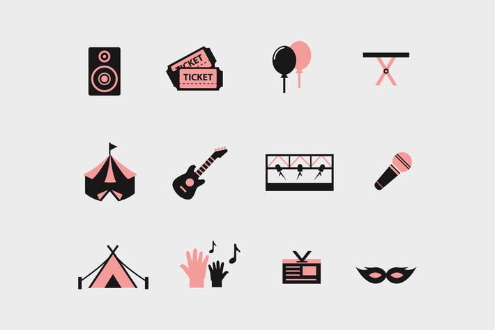 12 Festival and Concert Icons