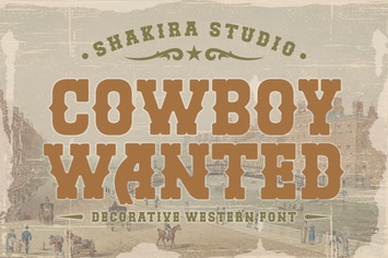 Cowboy Wanted - Western Retro Serif