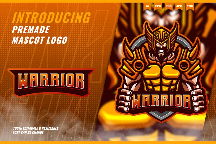 Odin God Warrior - Mascot Esport Logo Template