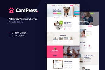 CarePress - Pet Care & Veterinary PSD Template