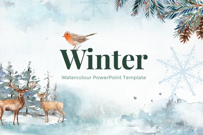 Winter - Watercolour PowerPoint Template