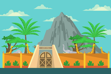 Zoo Land - Landscape & Building Illustration