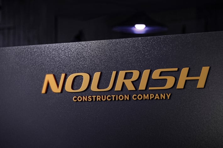 3D Glass Window Logo Mockup