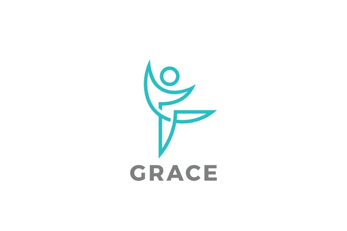 Logo Woman Fitness Diet Dance Ballet Gymnastics