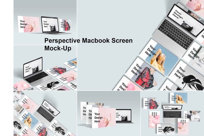 Perspective Macbook Screen Mock-Up